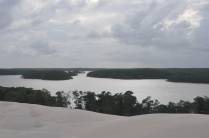 Entardecer visto do alto das dunas da Ilha de Lençóis, nas Reentrâncias Maranhenses - MA